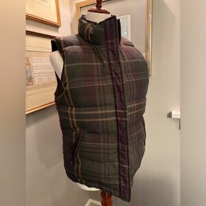 Ralph Lauren Goose Down Reversible Plaid Vest, Medium